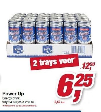 Aanbiedingen Power up energy drink - Power Up - Geldig van 09/08/2014 tot 10/08/2014 bij Makro