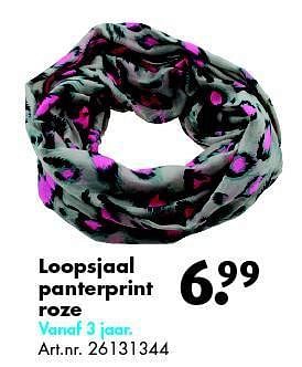 Aanbiedingen Loopsjaal panterprint roze - Huismerk - Bart Smit - Geldig van 09/08/2014 tot 24/08/2014 bij Bart Smit