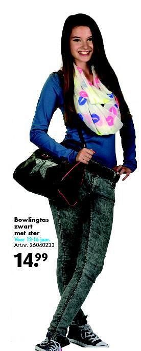 Aanbiedingen Bowlingtas zwart met ster - Huismerk - Bart Smit - Geldig van 09/08/2014 tot 24/08/2014 bij Bart Smit