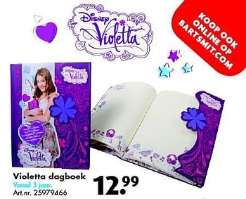 Aanbiedingen Violetta dagboek - Disney - Geldig van 09/08/2014 tot 24/08/2014 bij Bart Smit
