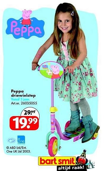 Aanbiedingen Peppa driewielstep - Peppa  Pig - Geldig van 09/08/2014 tot 24/08/2014 bij Bart Smit