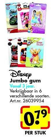 Aanbiedingen Jumbo gum - Disney - Geldig van 09/08/2014 tot 24/08/2014 bij Bart Smit