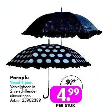 Aanbiedingen Paraplu - Huismerk - Bart Smit - Geldig van 09/08/2014 tot 24/08/2014 bij Bart Smit