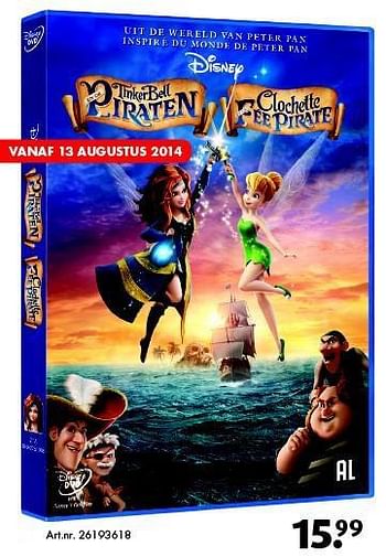 Aanbiedingen Tinkerbell piraten - Disney - Geldig van 09/08/2014 tot 24/08/2014 bij Bart Smit