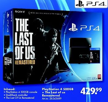 Aanbiedingen Playstation 4 500gb - Naughty Dog - Geldig van 09/08/2014 tot 24/08/2014 bij Bart Smit