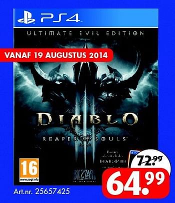 Aanbiedingen Diablo - Blizzard Entertainment - Geldig van 09/08/2014 tot 24/08/2014 bij Bart Smit