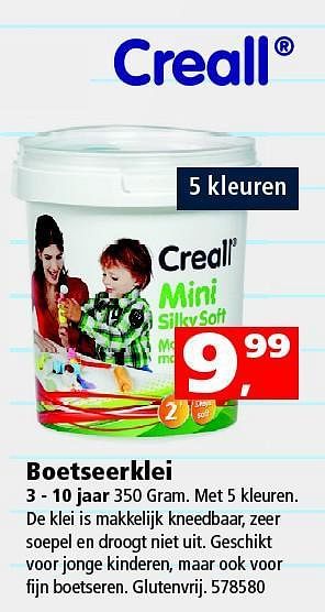 Aanbiedingen Boetseerklei - Creall - Geldig van 09/08/2014 tot 14/09/2014 bij Intertoys