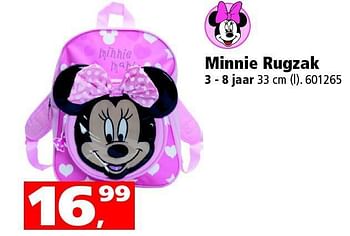 Aanbiedingen Minnie rugzak - Disney - Geldig van 09/08/2014 tot 14/09/2014 bij Intertoys