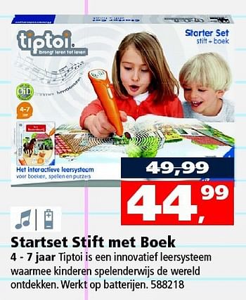 Aanbiedingen Startset stift met boek - Tiptoi - Geldig van 09/08/2014 tot 14/09/2014 bij Intertoys