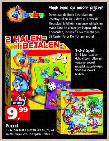 Aanbiedingen Puzzel - Bobo - Geldig van 09/08/2014 tot 14/09/2014 bij Intertoys