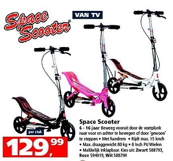 Aanbiedingen Space scooter - SpaceScooter - Geldig van 09/08/2014 tot 14/09/2014 bij Intertoys