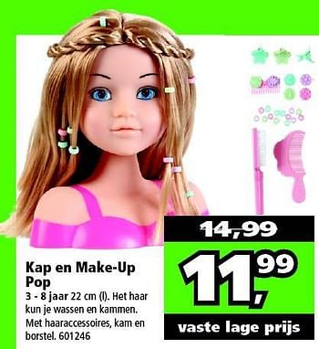 Aanbiedingen Kap en make-up pop - Huismerk - Intertoys - Geldig van 09/08/2014 tot 14/09/2014 bij Intertoys