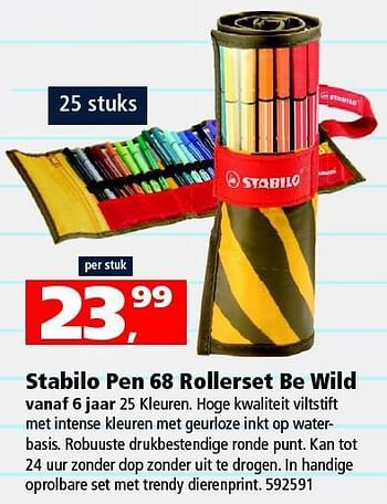 Aanbiedingen Stabilo pen 68 rollerset be wild - Stabilo - Geldig van 09/08/2014 tot 14/09/2014 bij Intertoys