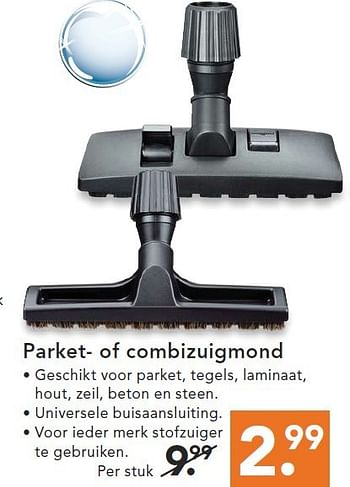 Aanbiedingen Parket- of combizuigmond - Huismerk - Blokker - Geldig van 09/08/2014 tot 17/09/2014 bij Blokker
