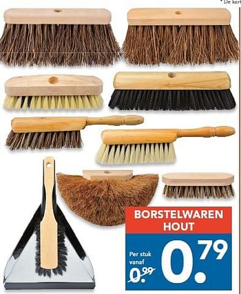 Aanbiedingen Borstelwaren hout - Huismerk - Blokker - Geldig van 09/08/2014 tot 17/09/2014 bij Blokker