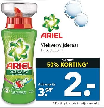 Aanbiedingen Vlekverwijderaar - Ariel - Geldig van 09/08/2014 tot 17/09/2014 bij Blokker