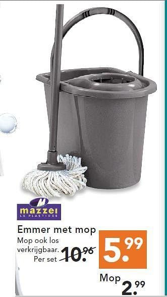 Aanbiedingen Emmer met mop - mazzei - Geldig van 09/08/2014 tot 17/09/2014 bij Blokker