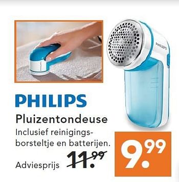 Aanbiedingen Pluizentondeuse inclusief reinigingsborsteltje en batterijen - Philips - Geldig van 09/08/2014 tot 17/09/2014 bij Blokker