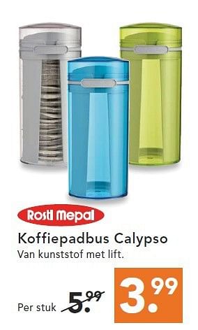 Aanbiedingen Koffiepadbus calypso - Rostl Mep - Geldig van 09/08/2014 tot 17/09/2014 bij Blokker