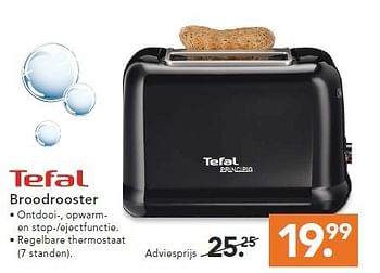 Aanbiedingen Tefal broodrooster - Tefal - Geldig van 09/08/2014 tot 17/09/2014 bij Blokker