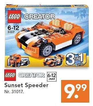 Aanbiedingen Sunset speeder - Lego - Geldig van 09/08/2014 tot 17/09/2014 bij Blokker