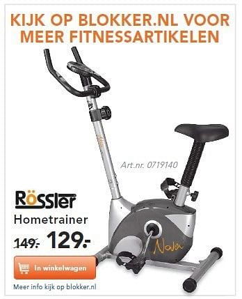 Aanbiedingen Hometrainer - Rossler - Geldig van 09/08/2014 tot 17/09/2014 bij Blokker