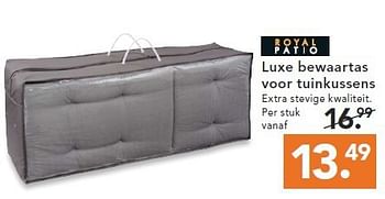 Aanbiedingen Luxe bewaartas voor tuinkussens - Royal Patio - Geldig van 09/08/2014 tot 17/09/2014 bij Blokker