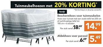 Aanbiedingen Beschermhoes voor tuinmeubelen - Handy - Geldig van 09/08/2014 tot 17/09/2014 bij Blokker