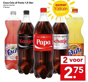 Aanbiedingen Coca-cola of fanta - Coca Cola - Geldig van 10/08/2014 tot 16/08/2014 bij Deen Supermarkten