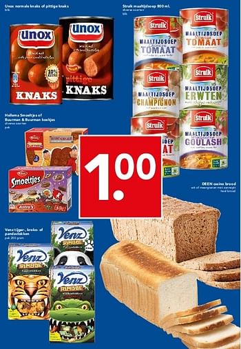 Aanbiedingen Unox normale knaks of pittige knaks - Unox - Geldig van 10/08/2014 tot 16/08/2014 bij Deen Supermarkten