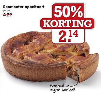 Aanbiedingen Roomboter appeltaart - Huismerk - Em-té - Geldig van 10/08/2014 tot 16/08/2014 bij Em-té