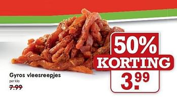 Aanbiedingen Gyros vleesreepjes - Huismerk - Em-té - Geldig van 10/08/2014 tot 16/08/2014 bij Em-té