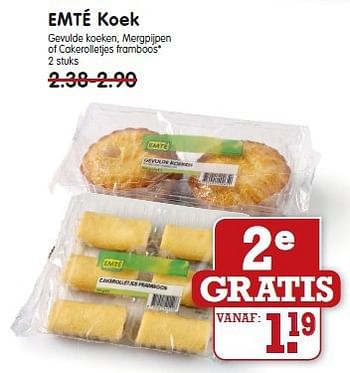 Aanbiedingen Emté koek - Huismerk - Em-té - Geldig van 10/08/2014 tot 16/08/2014 bij Em-té