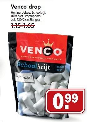 Aanbiedingen Venco drop - Venco - Geldig van 10/08/2014 tot 16/08/2014 bij Em-té