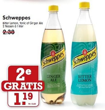 Aanbiedingen Schweppes - Schweppes - Geldig van 10/08/2014 tot 16/08/2014 bij Em-té