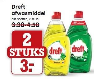 Aanbiedingen Dreft afwasmiddel - Dreft - Geldig van 10/08/2014 tot 16/08/2014 bij Em-té