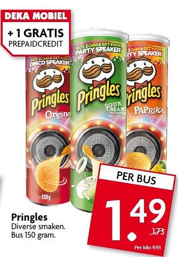 Aanbiedingen Pringles diverse smaken - Pringles - Geldig van 10/08/2014 tot 16/08/2014 bij Deka Markt