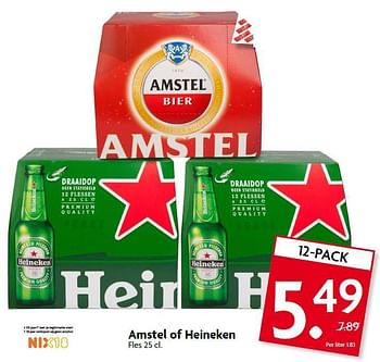 Aanbiedingen Amstel of heineken - Amstel - Geldig van 10/08/2014 tot 16/08/2014 bij Deka Markt