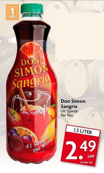 Aanbiedingen Don simon sangria - Don Simon - Geldig van 10/08/2014 tot 16/08/2014 bij Deka Markt