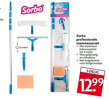 Aanbiedingen Sorbo professionele raamwasserset - Sorbo - Geldig van 10/08/2014 tot 16/08/2014 bij Deka Markt