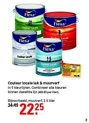 Aanbiedingen Couleur locale lak + muurverf - Flexa - Geldig van 10/08/2014 tot 16/08/2014 bij Karwei