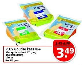 Aanbiedingen Plus goudse kaas 48+ - Huismerk - Plus - Geldig van 10/08/2014 tot 16/08/2014 bij Plus