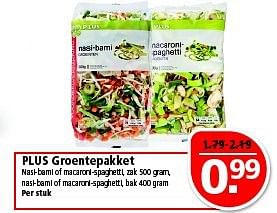 Aanbiedingen Plus groentepakket - Huismerk - Plus - Geldig van 10/08/2014 tot 16/08/2014 bij Plus