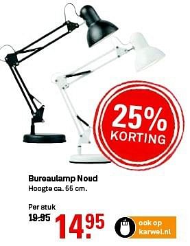 Aanbiedingen Bureaulamp noud - Huismerk Karwei - Geldig van 10/08/2014 tot 16/08/2014 bij Karwei