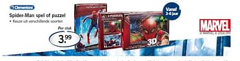 Aanbiedingen Spider-man spel of puzzel - Clementoni - Geldig van 11/08/2014 tot 13/08/2014 bij Lidl