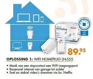 Aanbiedingen Oplossing 1: wifi homeplug ln-555 - Sitecom - Geldig van 11/08/2014 tot 17/08/2014 bij Expert