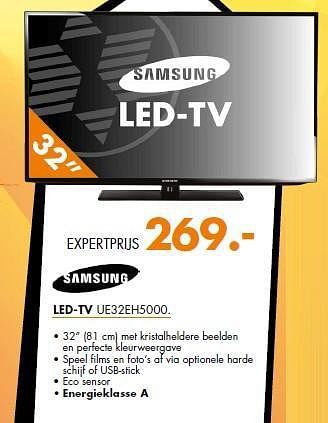 Aanbiedingen Samsung led-tv ue32eh5000 - Samsung - Geldig van 11/08/2014 tot 17/08/2014 bij Expert