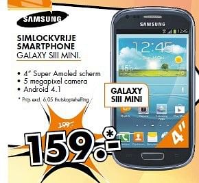 Aanbiedingen Samsung simlockvrije smartphone galaxy siii mini - Samsung - Geldig van 11/08/2014 tot 17/08/2014 bij Expert