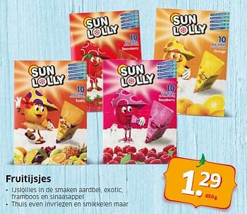 Aanbiedingen Fruitijsjes - Sun Lolly - Geldig van 11/08/2014 tot 17/08/2014 bij Lidl