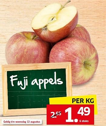 Aanbiedingen Fuji appels - Huismerk - Lidl - Geldig van 11/08/2014 tot 17/08/2014 bij Lidl